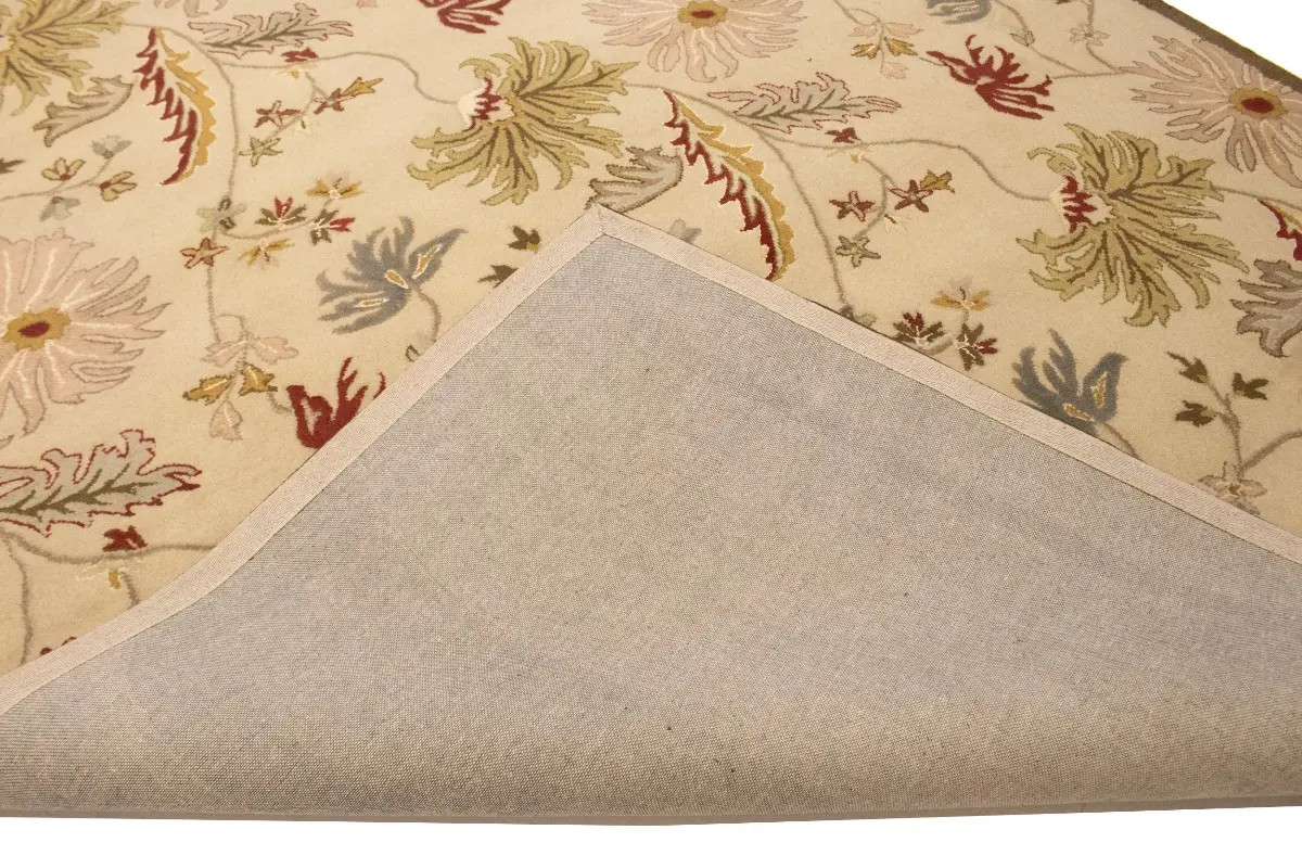 Hand-Tufted Floral Modern Wool Rug Plush Oriental Living Room Carpet 8X11 ft