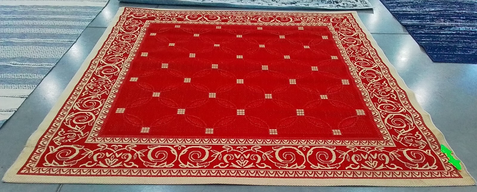 RED NATURAL 7′-10″ x 7′-10″ Damaged Rug Reduced Price 1172768467 CY1502-3707-8SQ