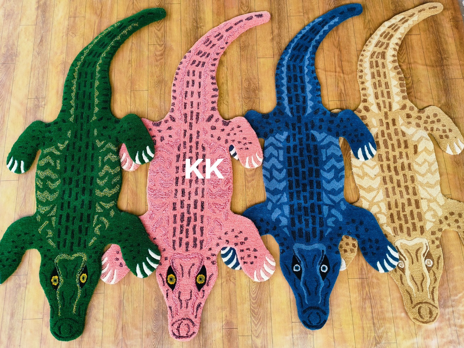 TURKISH MODERN HUNTING HAND TUFTED DESIGND 3×5 RUG Crocodile Rug for Living Room