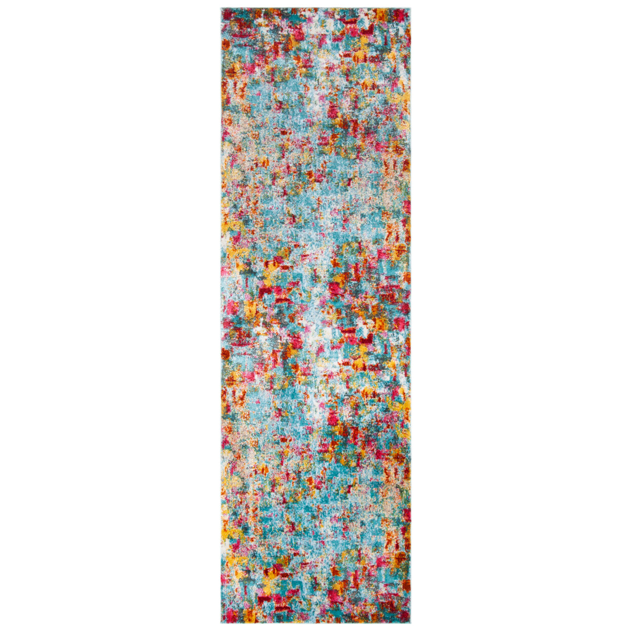 SAFAVIEH Luxor Collection LUX332J Aqua / Fuchsia Rug
