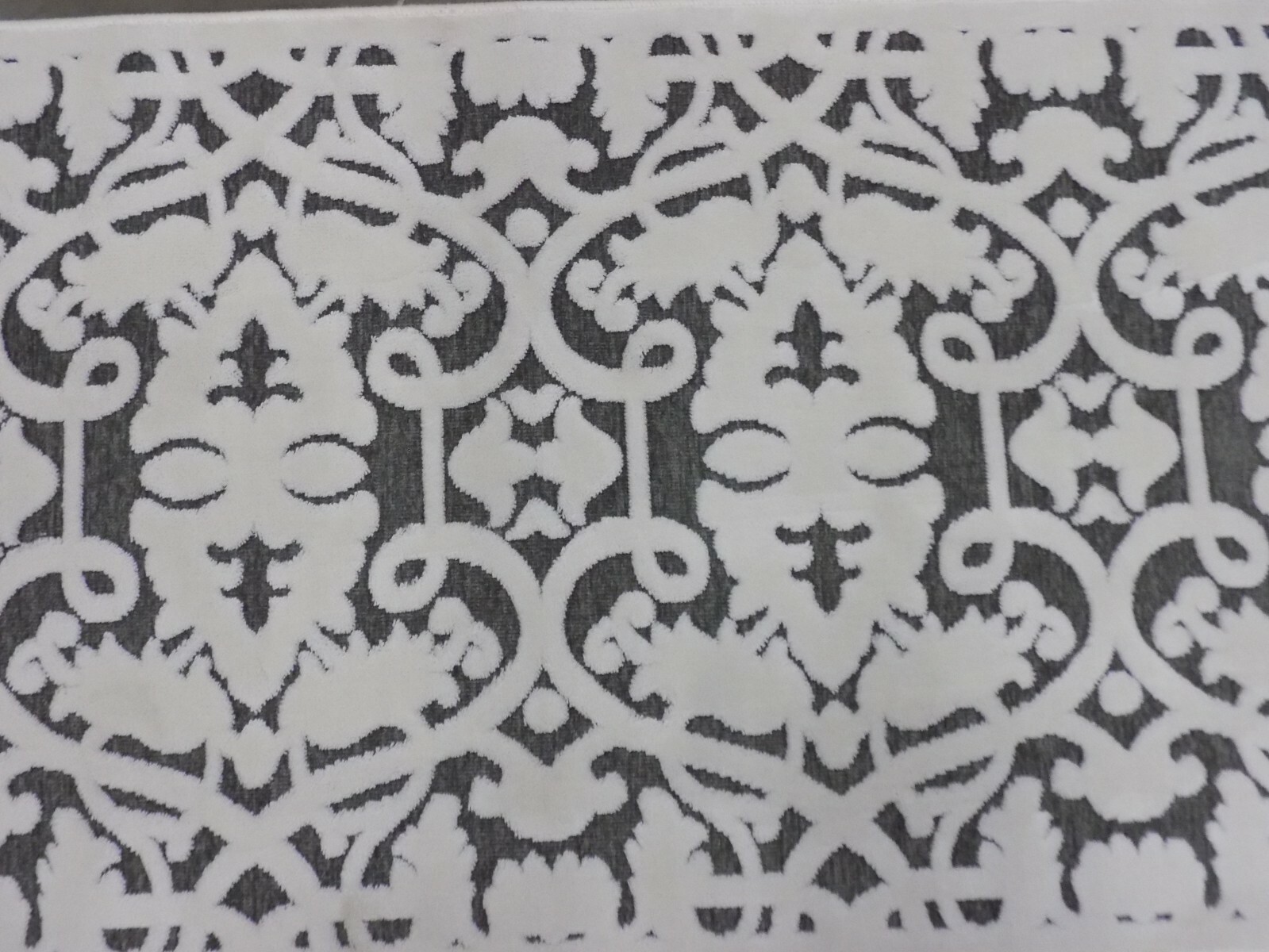 IVORY / DARK GREY 2′ X 7′ Stained Rug, Reduced Price 1172577896 PARB636C-27