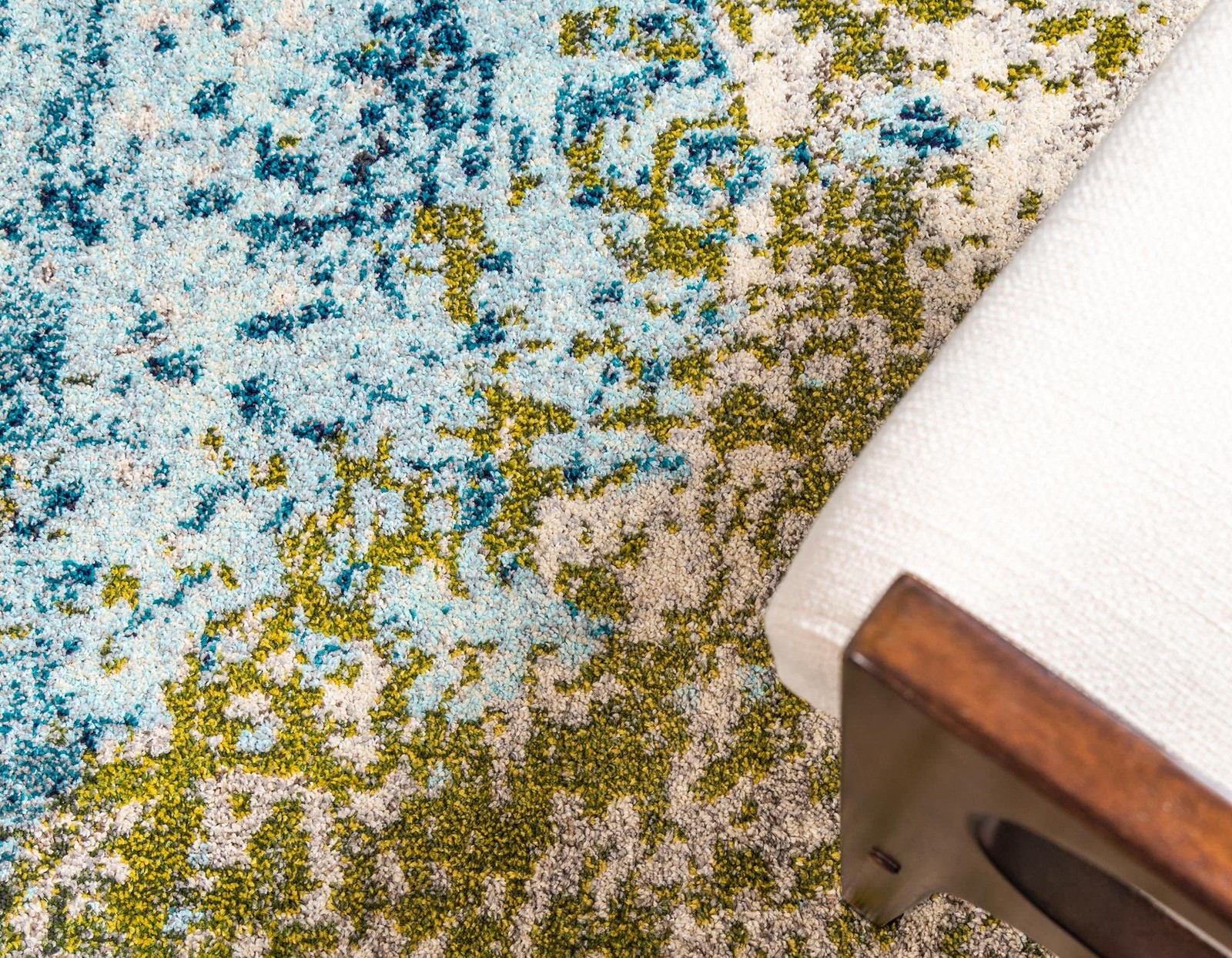 Unique Loom Estrella Collection Abstract Modern Light Colors Distressed Area