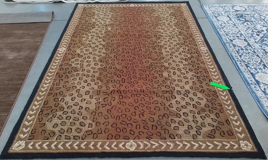 BLACK / BROWN 6′-0″ x 9′-0″ Damaged Rug, Reduced Price 1172806538 HK15A-6