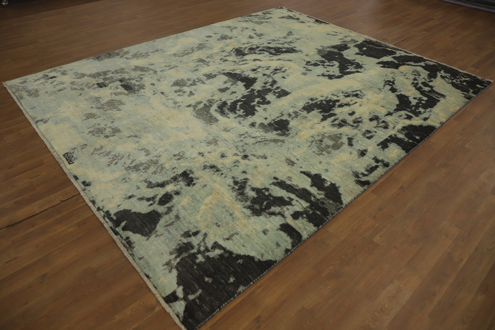 Contemporary Vegetable Dye Abstract Living Room Area Rug Handmade Carpet 8×9