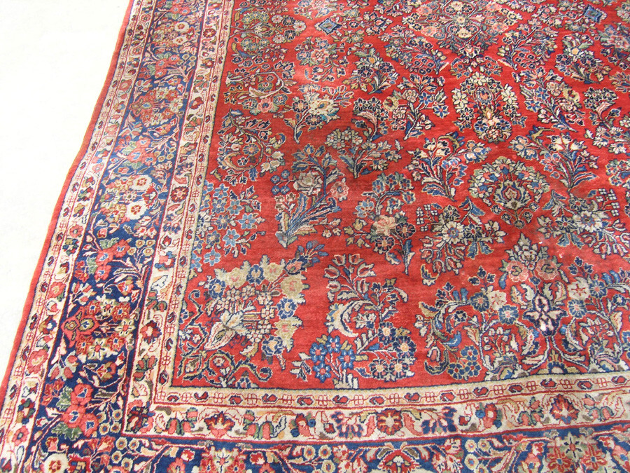 Antique Room Size Sarouk Oriental Rug Carpet 8’8″ x 11’10 Perfect