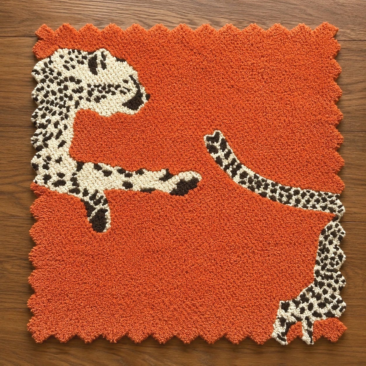 Jungle Dash Hand Tufted Nz Wool Rug Safari Sprint Cheetah Animal Rug Mat Area