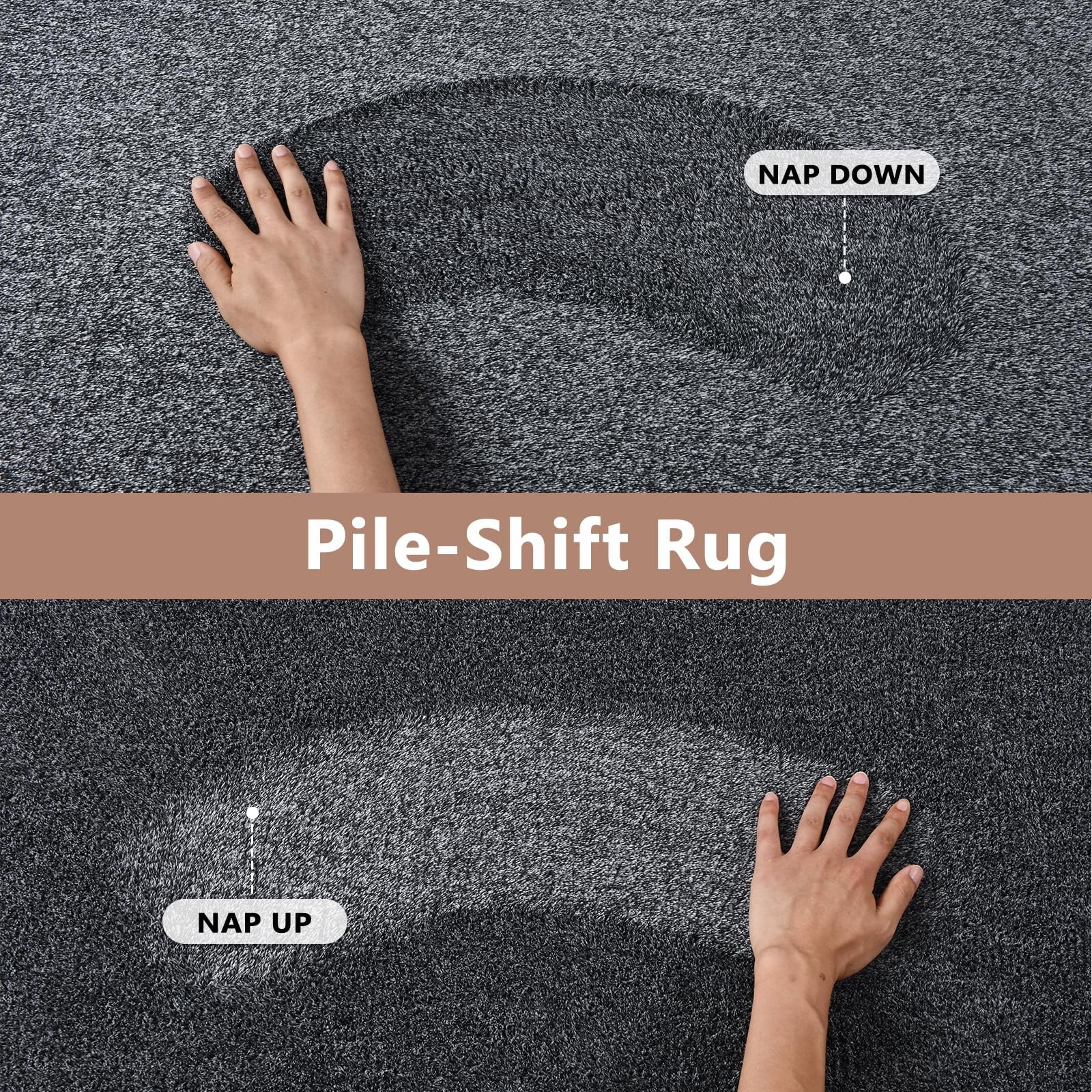4×6 Grey Solid Thin Low Pile Washable Area Rug NonSlip Indoor Home Decor