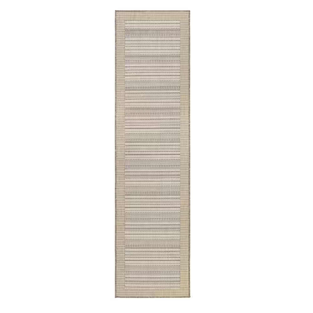 Monaco Bowline Natural-Ivory 2 Ft. X 8 Ft. Casual Flatwoven Stripe Polypropylene