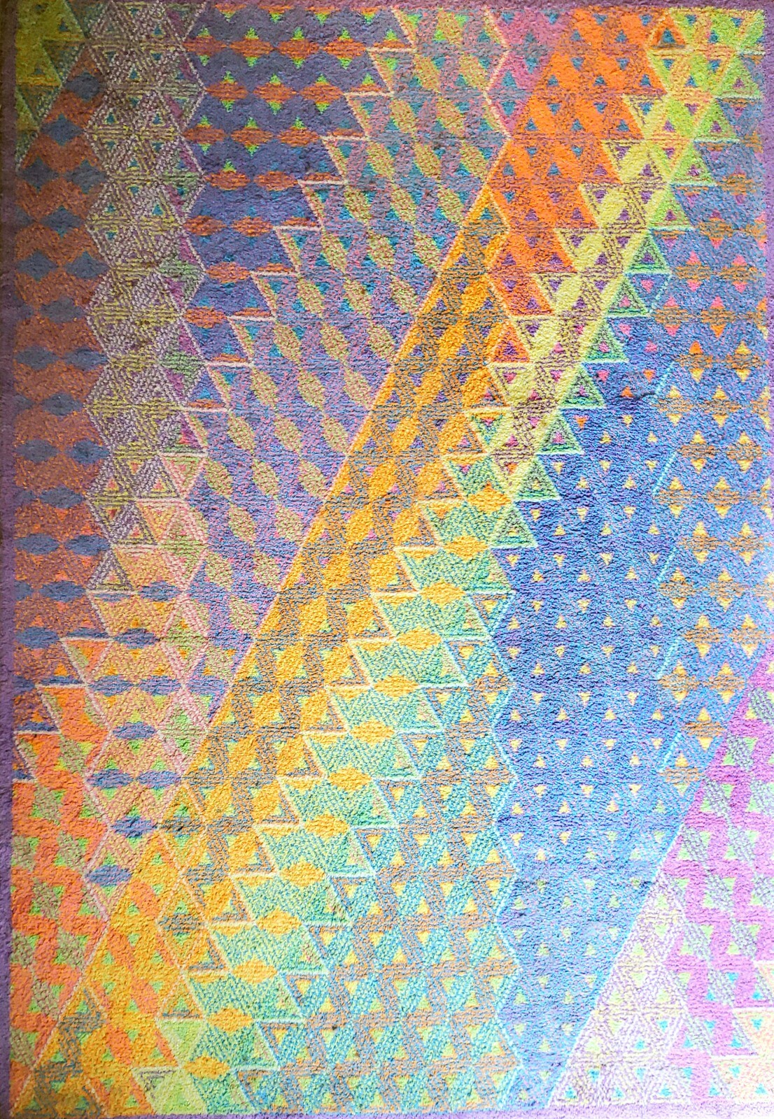 Ege Axminster ArtLine 4×6 Designer Multicolor Geometric Area Rug Made in Denmark