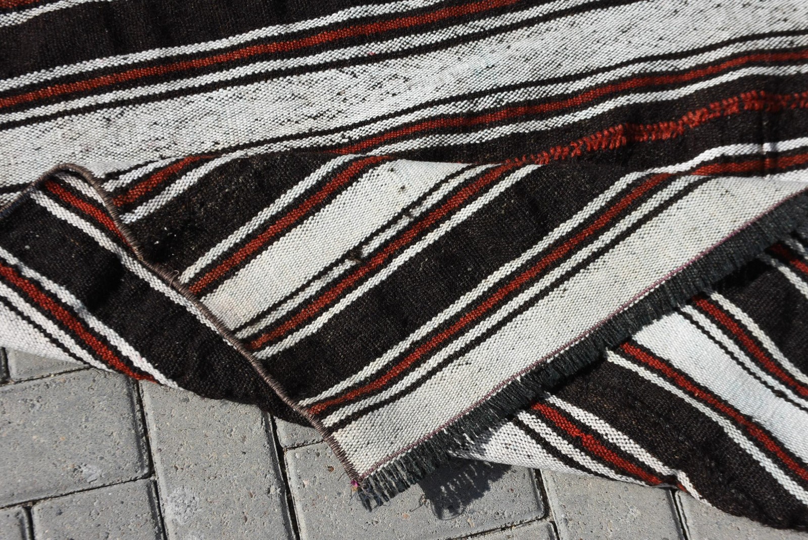 9,1×4,6 ft Vintage Rug, Turkish Large Rug, Black White Animal Print Rug