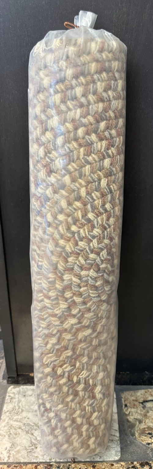Rhody Rug 2 x 3 (ft) Braided Natural Oval Indoor/Outdoor Geometric Area rug