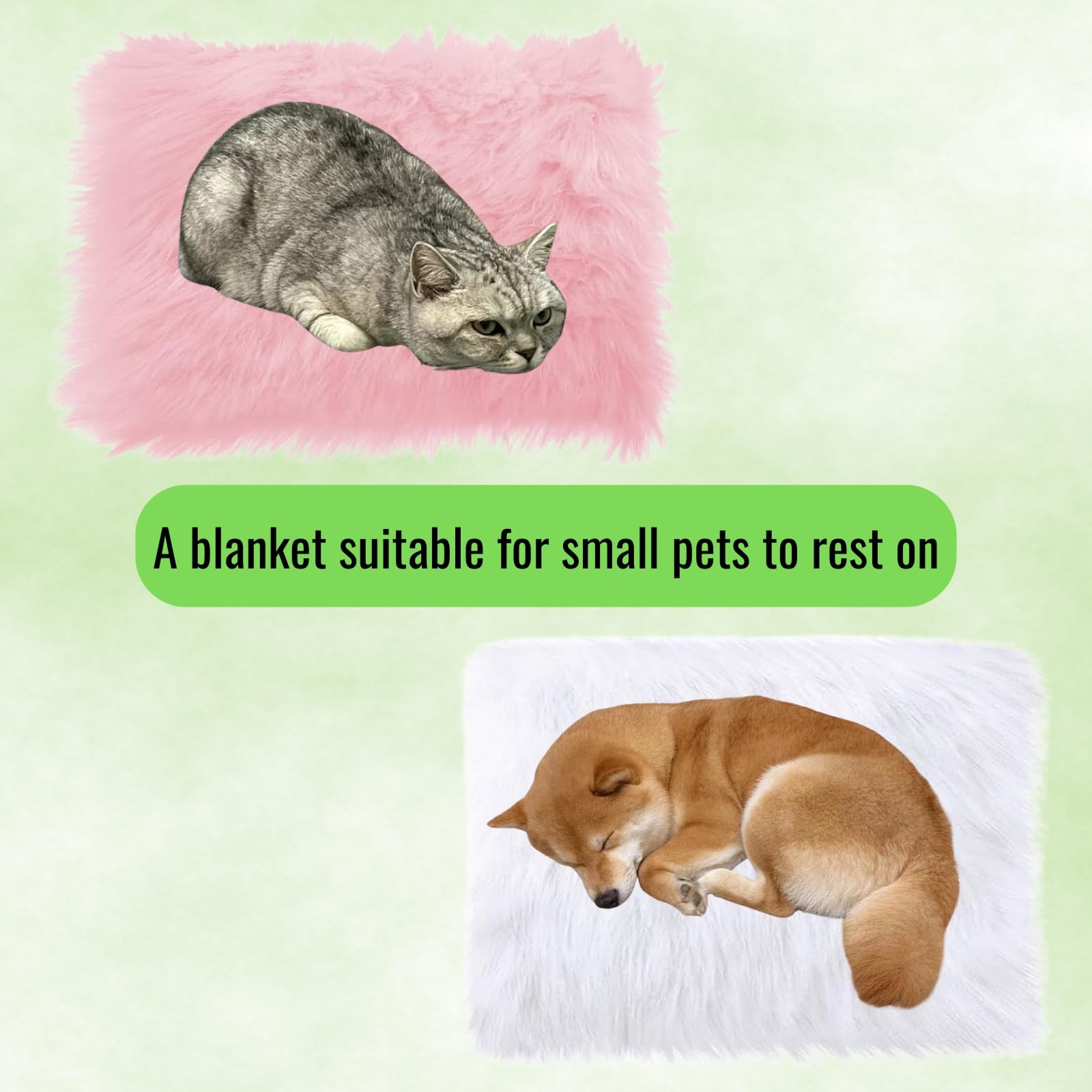 14×10 inches 1pcs Rectangle Faux Fur Plush Cushion, Area Rugs Fluffy Carpet M…
