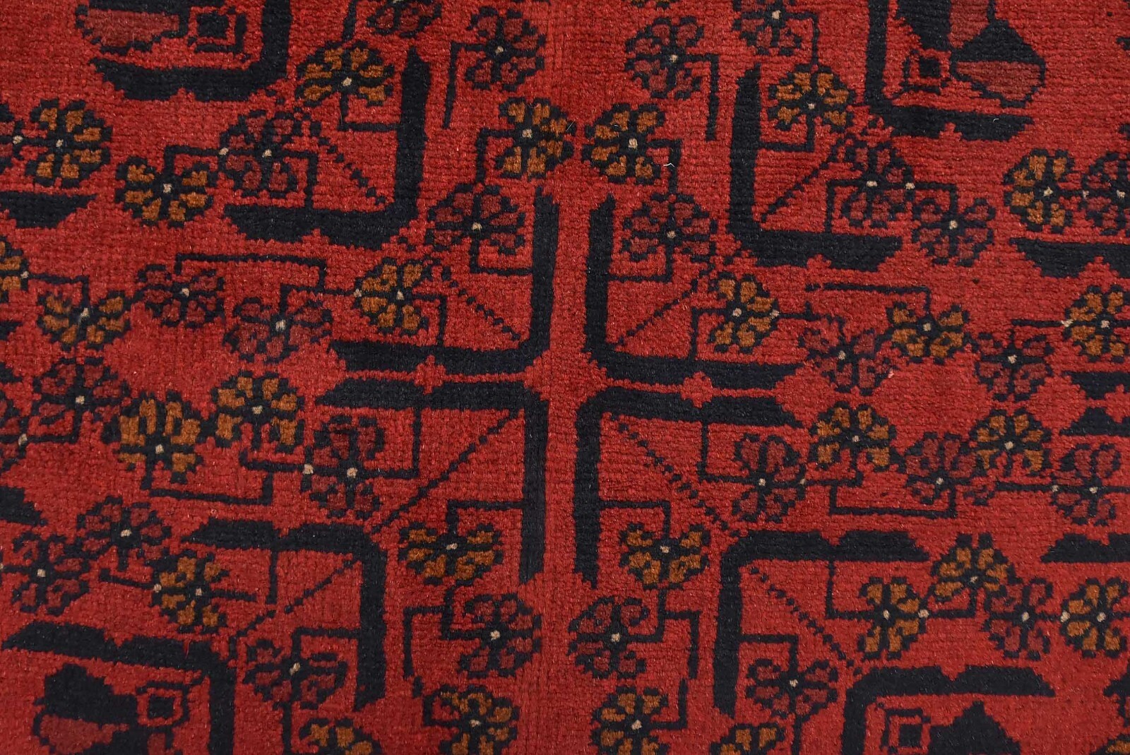 Tribal Turkmen Rug 5’1” x 6’7” Red Wool Traditional Hand-Knotted Oriental Carpet