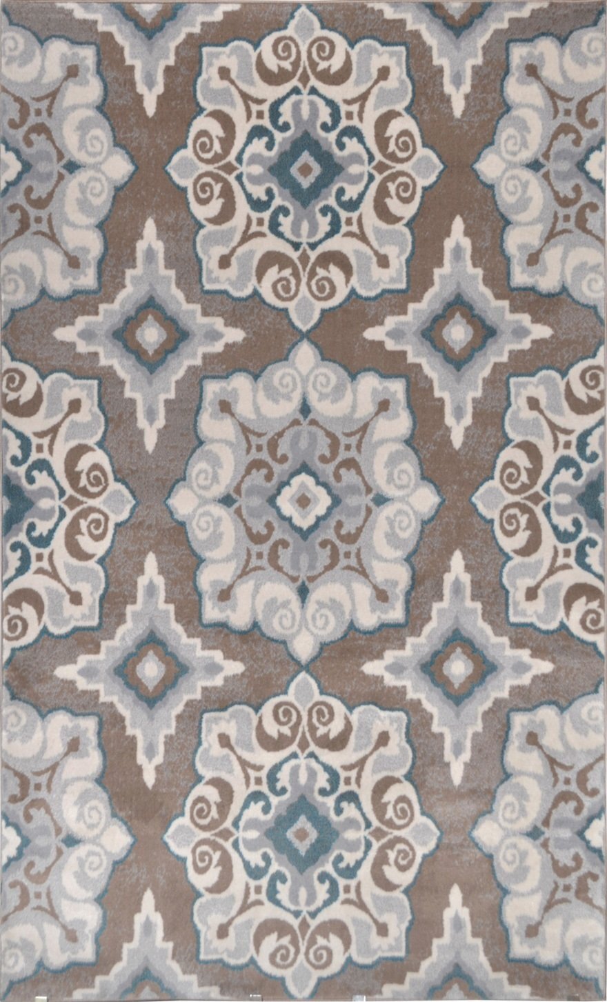 Home Dynamix Tremont Salem Area Rug 7’10″x10’5″ Medallion Taupe/Blue