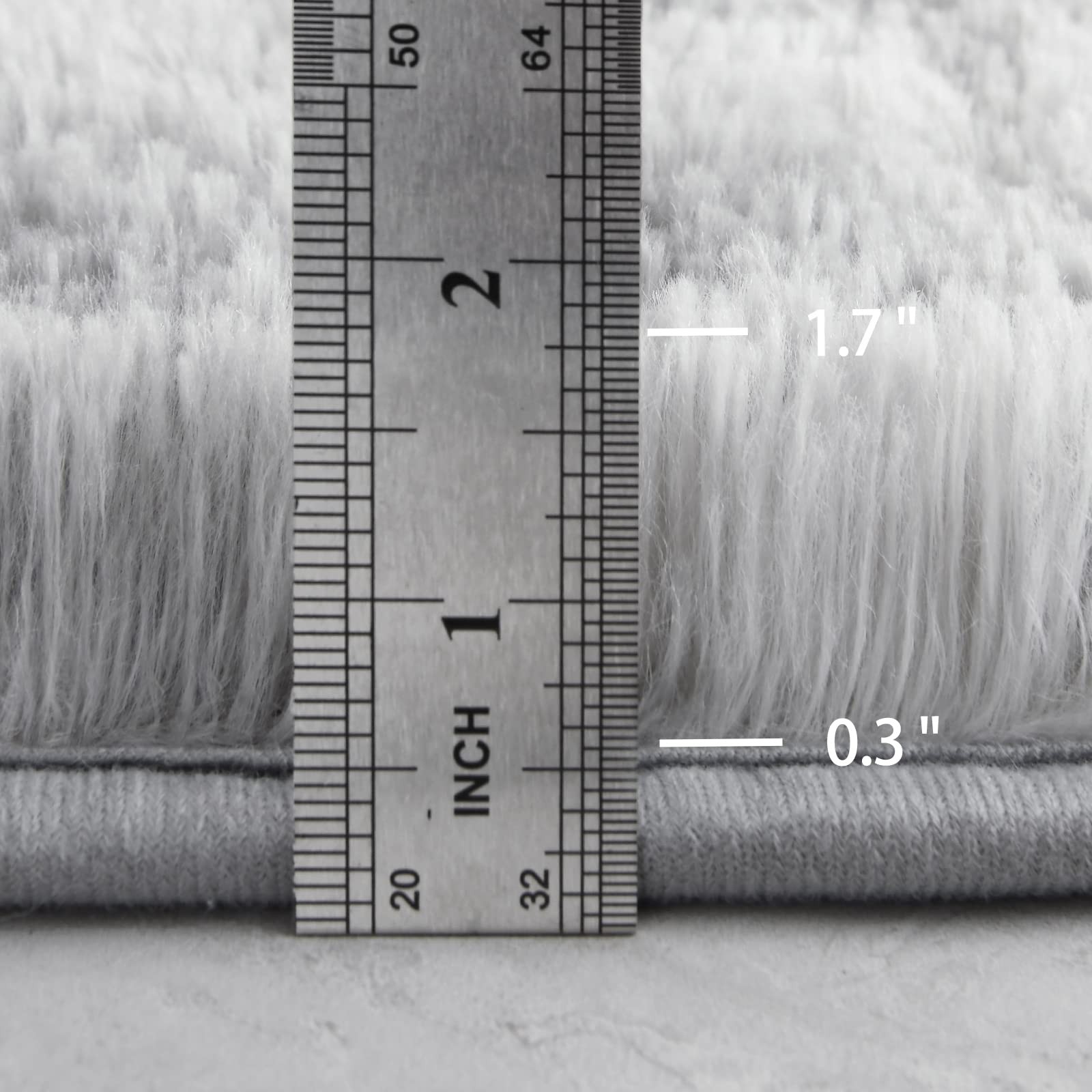 Hutha 4×6 Large Area Rugs for Living 4′ x 6′ (Rectangular), A-light Grey