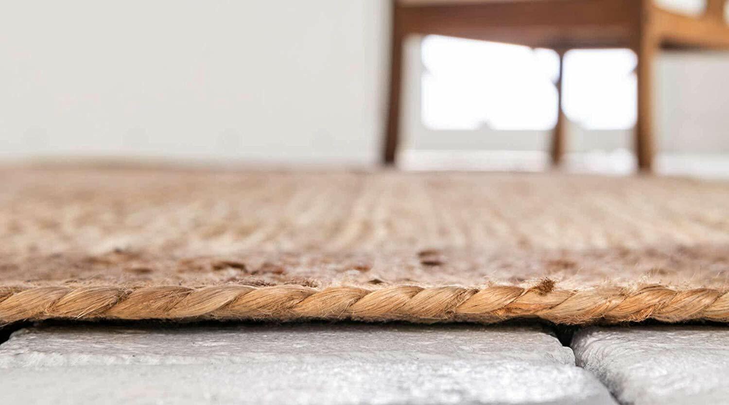 Runner Jute Rug Natural Handmade 100%Natural Jute Area Carpet Reversible Rug