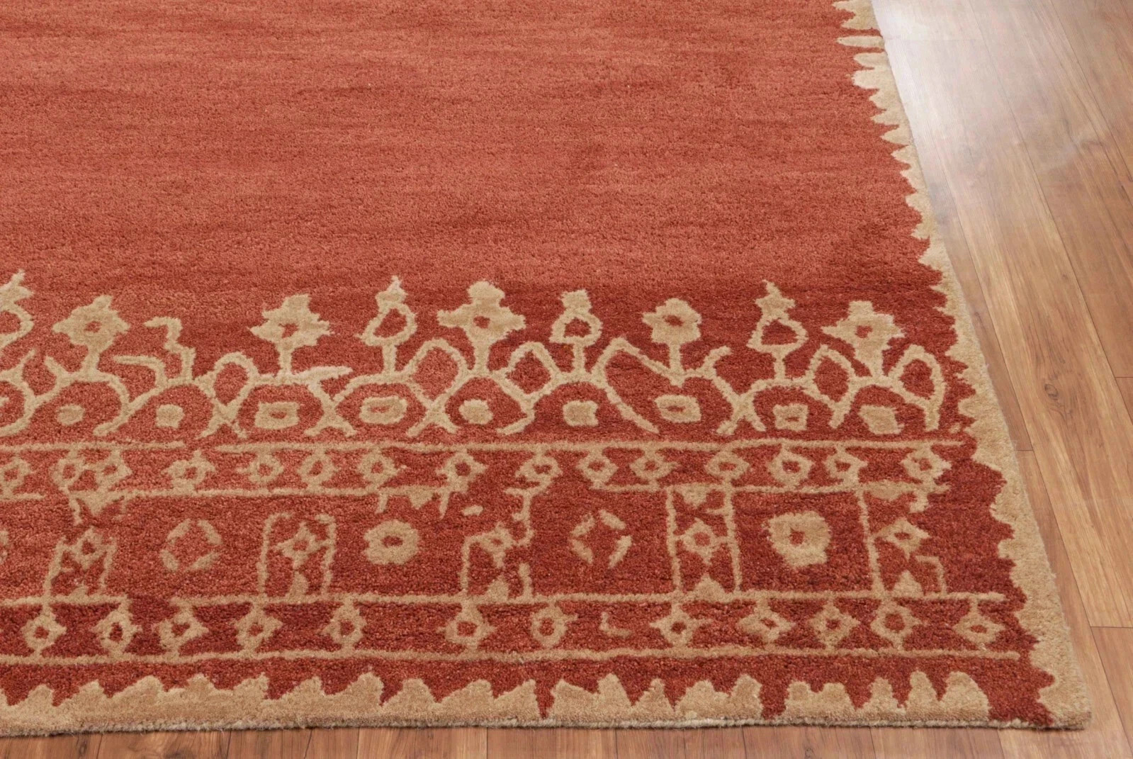 Hand Tufted Beige Wool Area Rugs Modern Abstract Rugs for Living Room 8×10 9×12