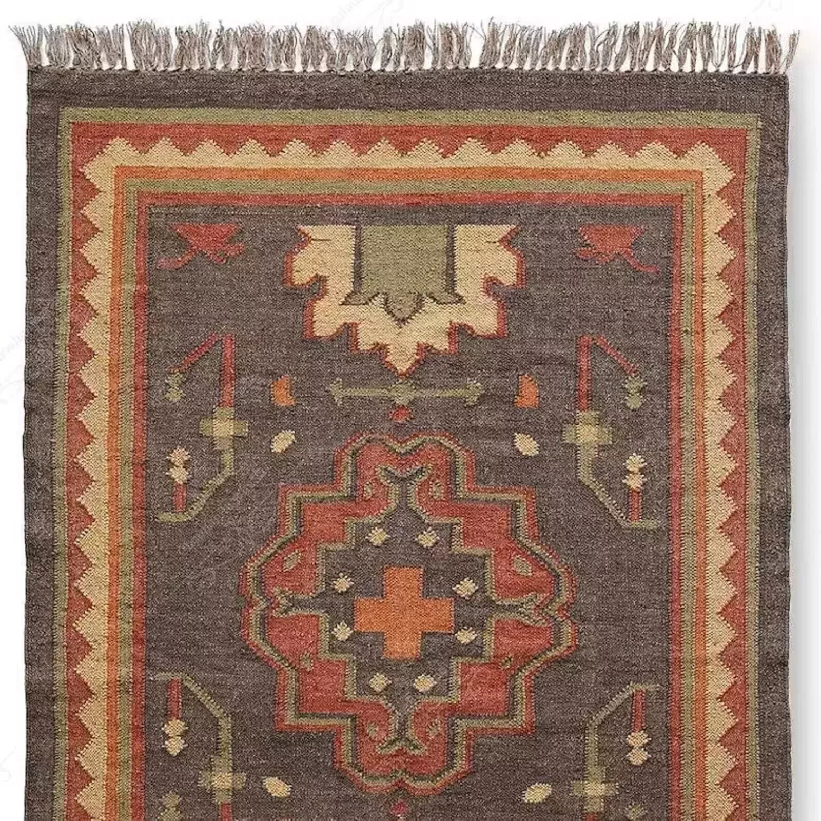 Rug Natural Handwoven Wool Jute Rug, Vintage Kilim Rug, Traditional kilim Rugs