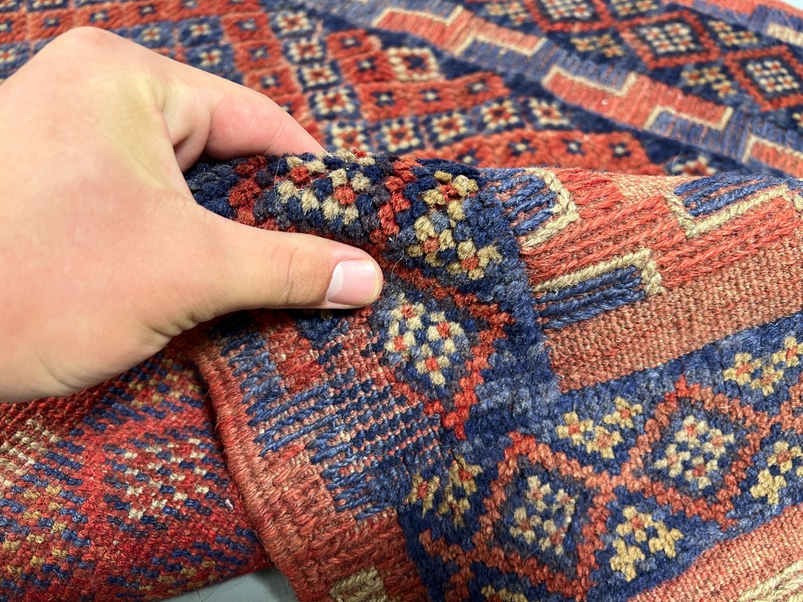 2’1 x 8’7 Ft Authentic Mushwani Tribal Runner Rug Afghan Handmade Wool Geometric