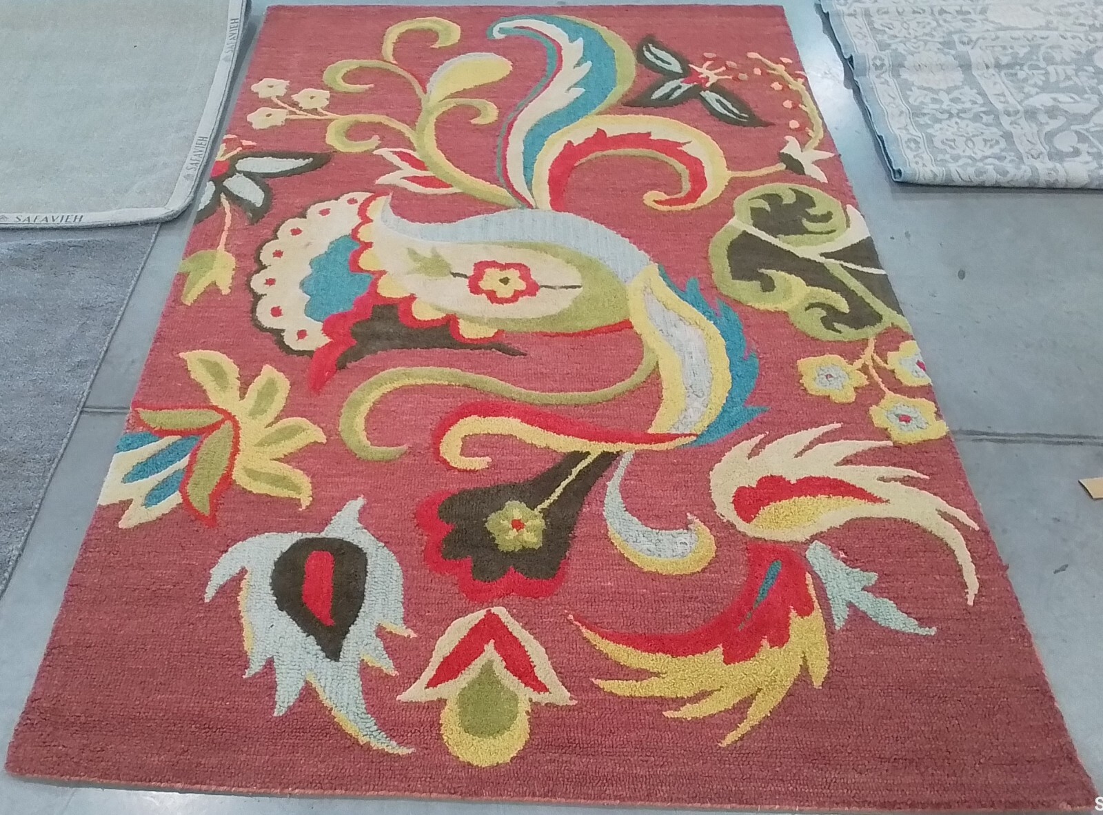 RUST / MULTI 5′-0″ x 8′-0″ Back Stain Rug, Reduced Price 1172774050 BLM680B-5
