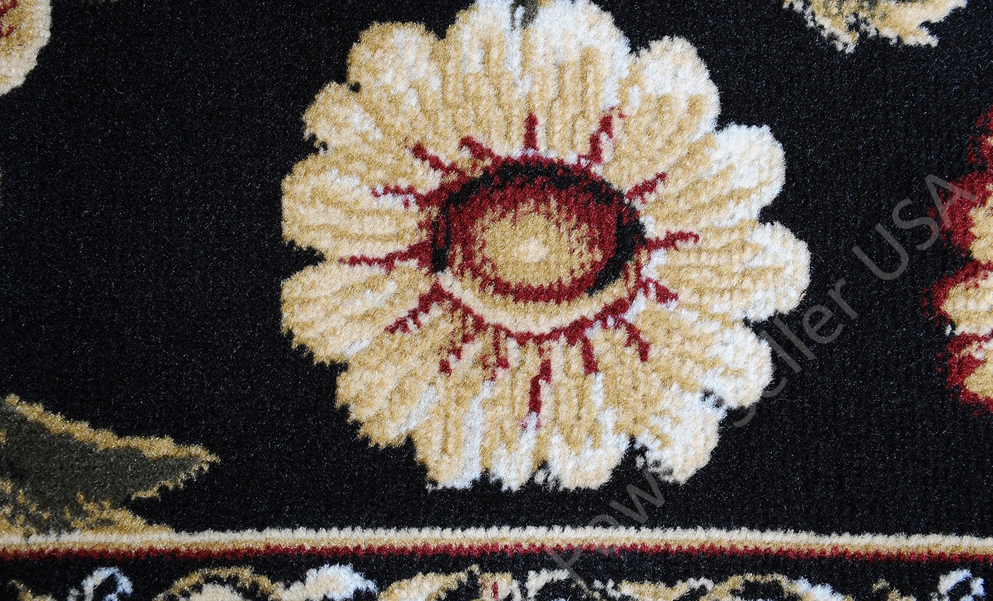 2×7 Home Dynamix Black Floral Tropical Runner 11029-450 – Aprx 1′ 9″ x 7′ 2″