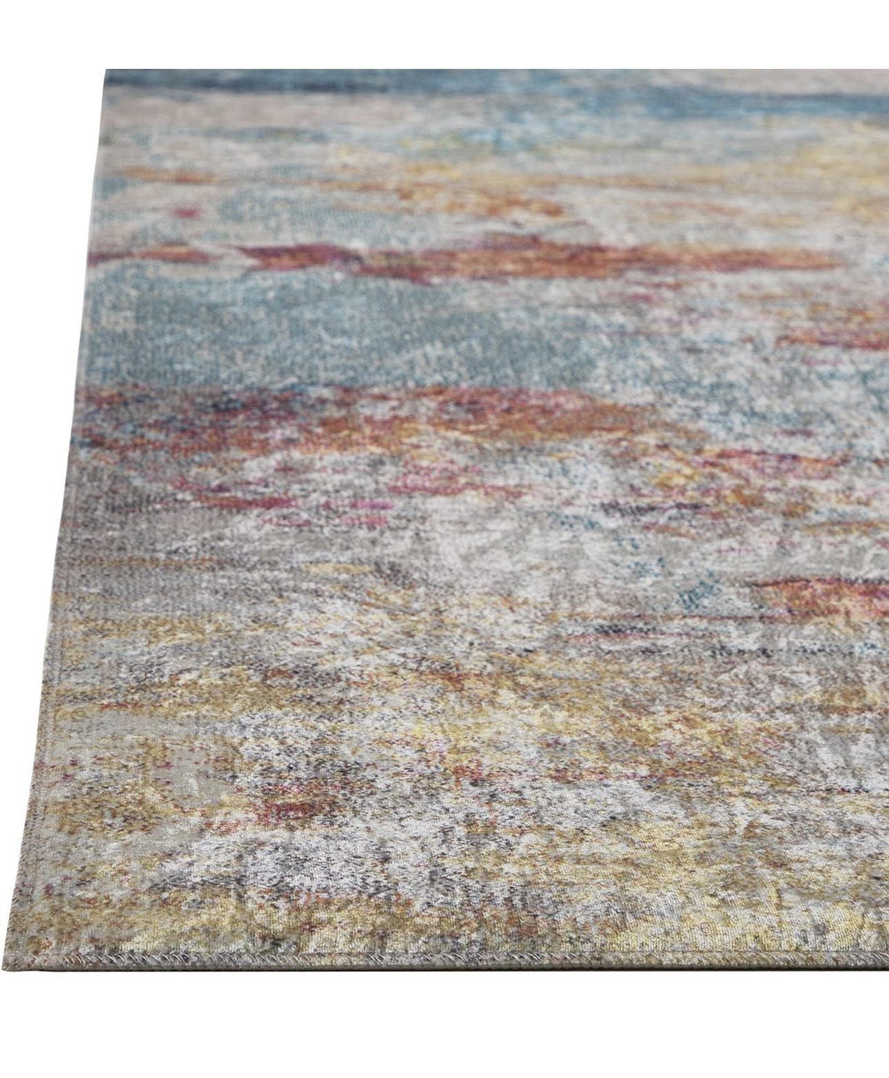 Contemporary Modern Non Slip Machine Washable Printed Area Rug, Rainbow 2’7×7’7