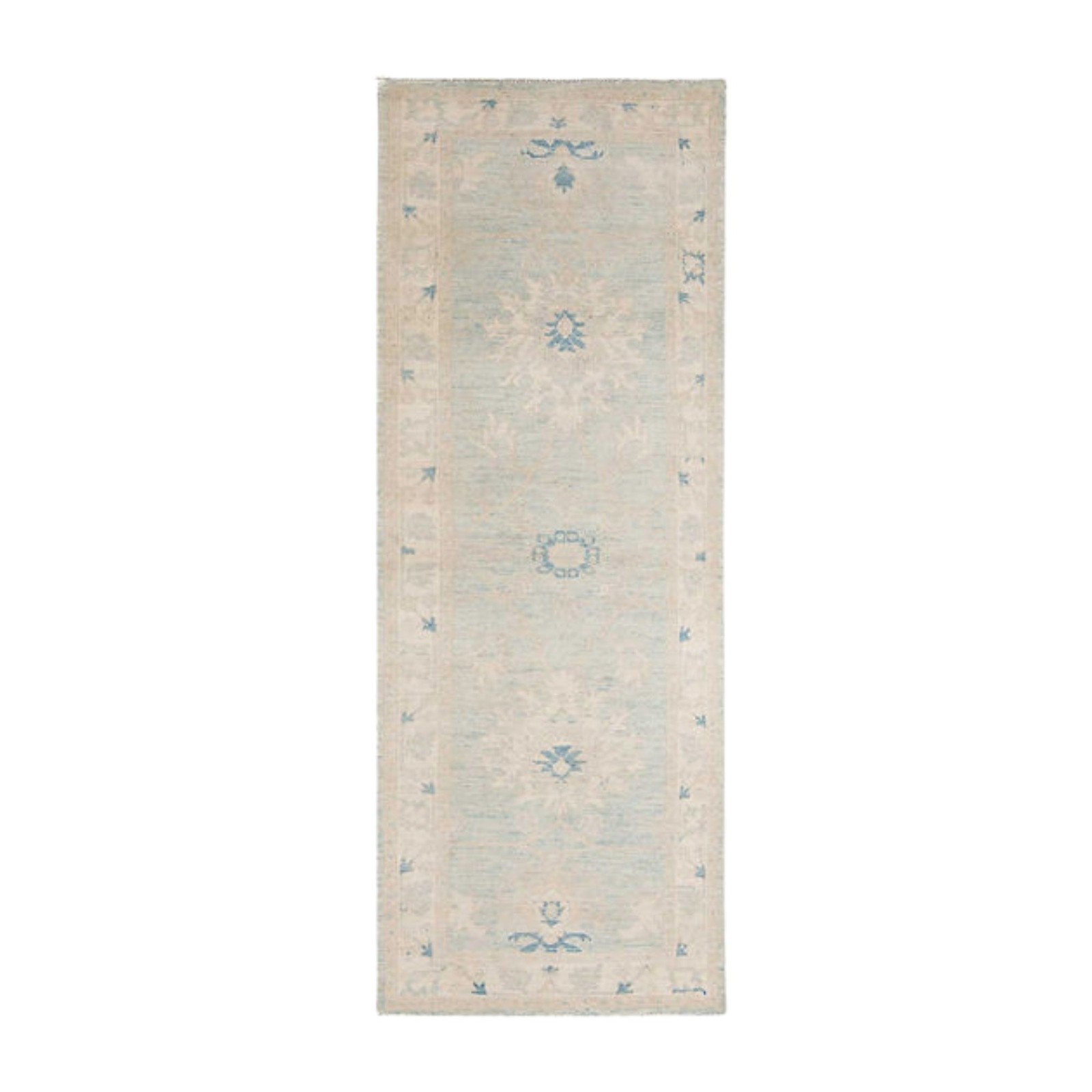 2.10 x 7.10 ft Hand Knotted Oushak Runner