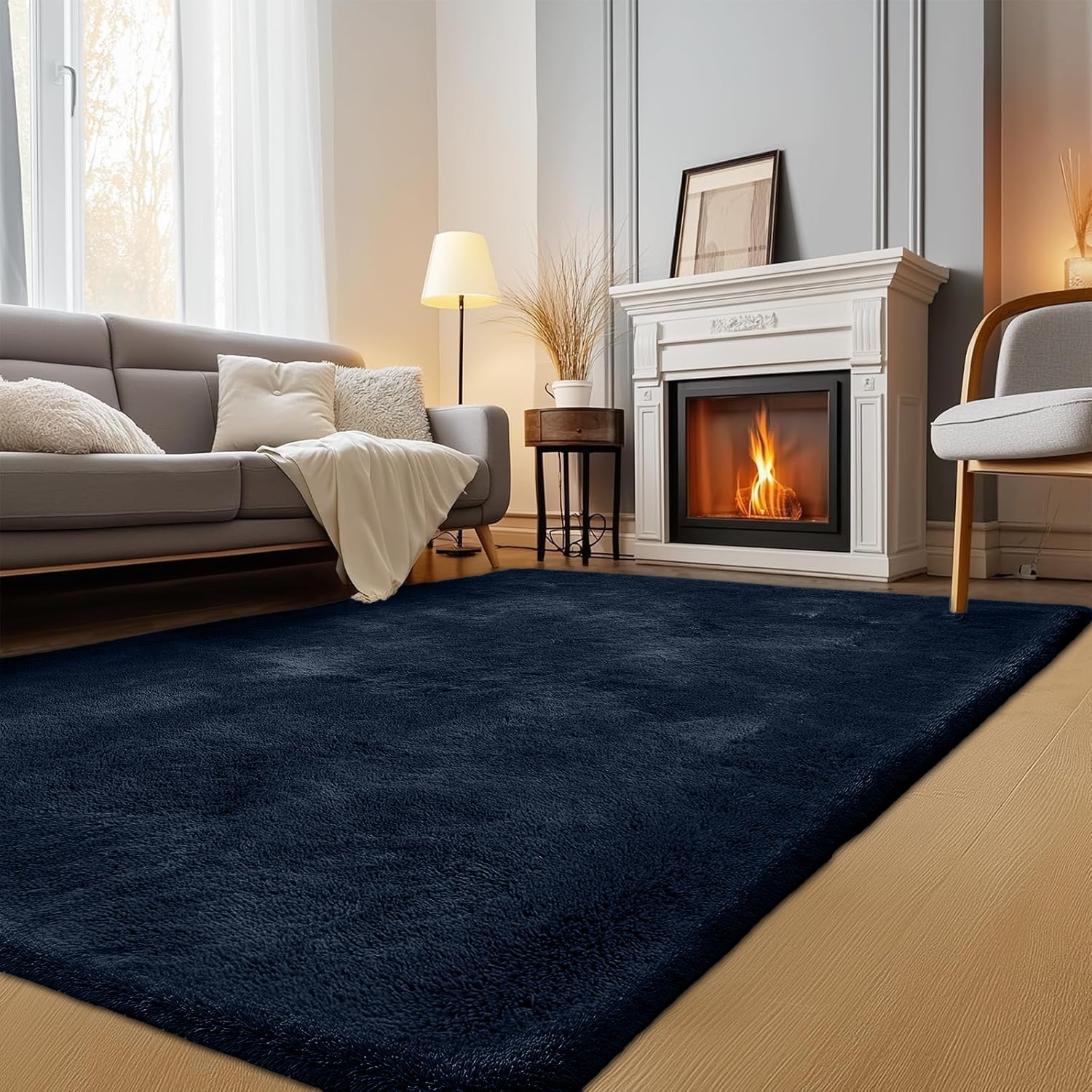Modern Plush Shaggy Rug Soft Fuzzy Area Rugs for Bedroom Living Room Home Decor