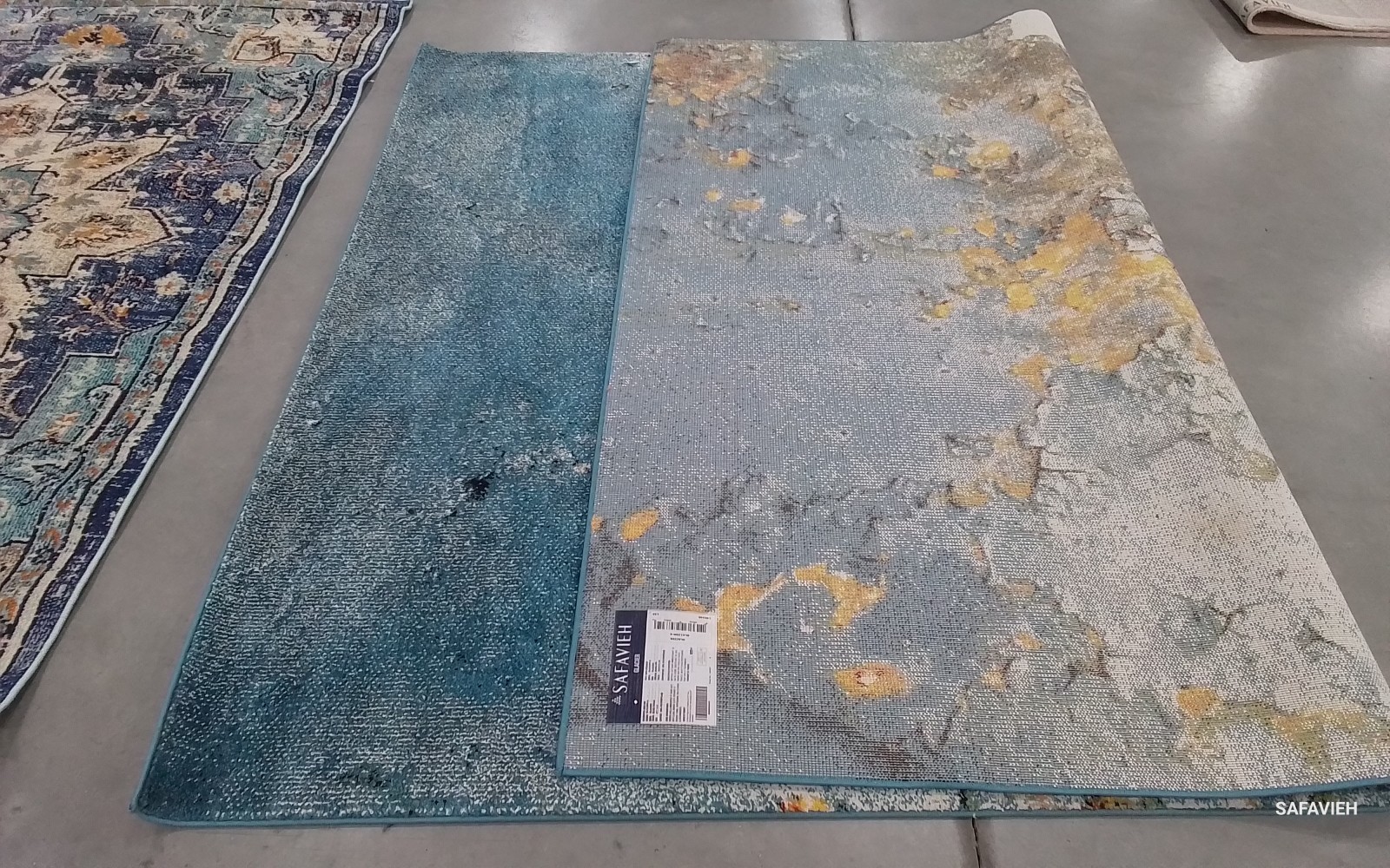 BLUE / GOLD 6′-7″ x 9′-0″ Flaw in Rug, Reduced Price 1172785394 GLA125M-6