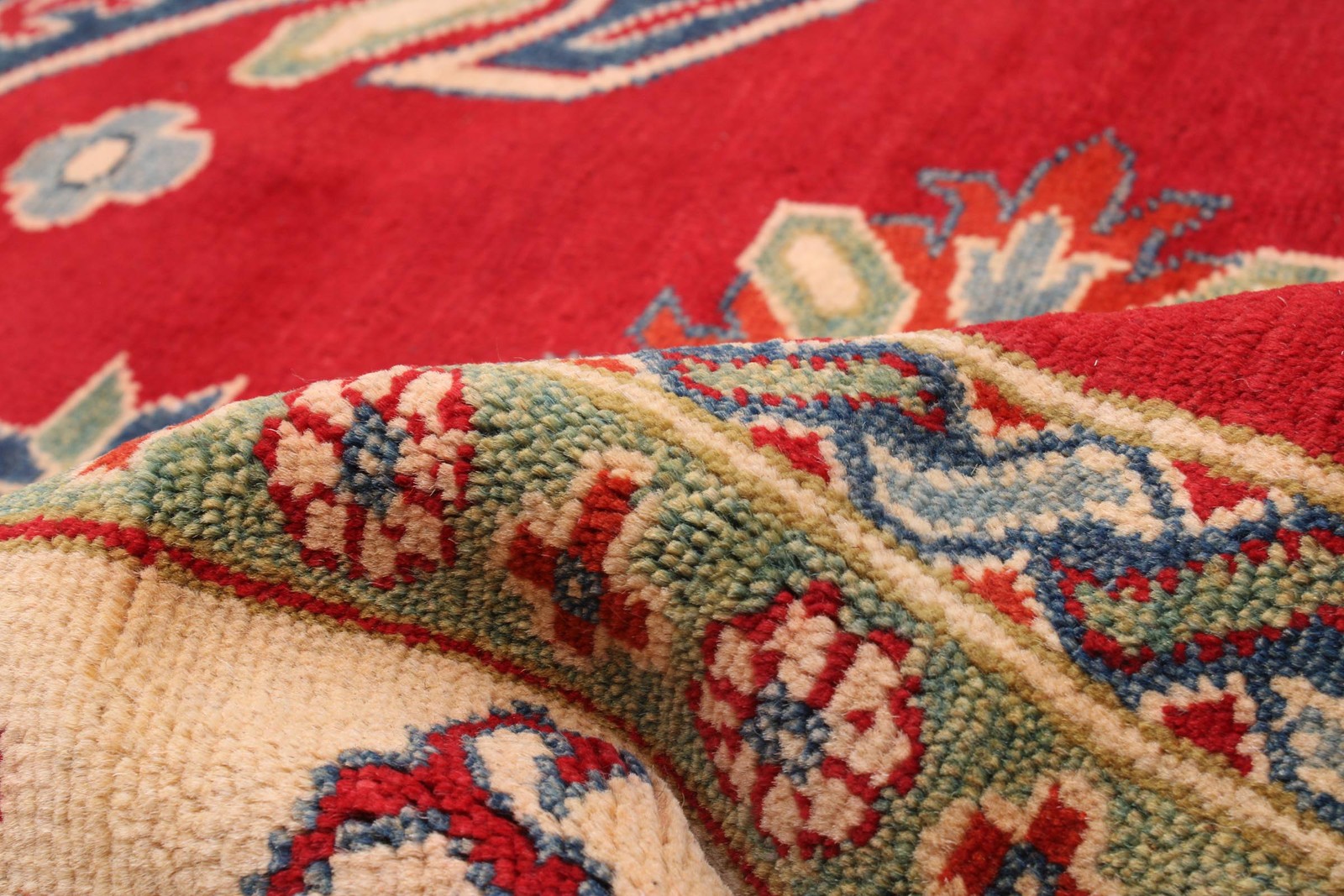 Traditional Hand-Knotted Geometric Area Rug 6’7″ x 9’0″ Oriental Wool Carpet