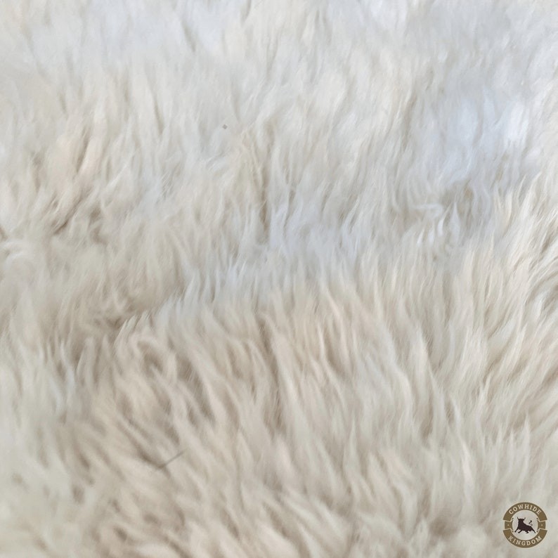 Round Sheepskin Rug Genuine Wool Fur Soft Fluffy Area Rug Home Decor Carpet