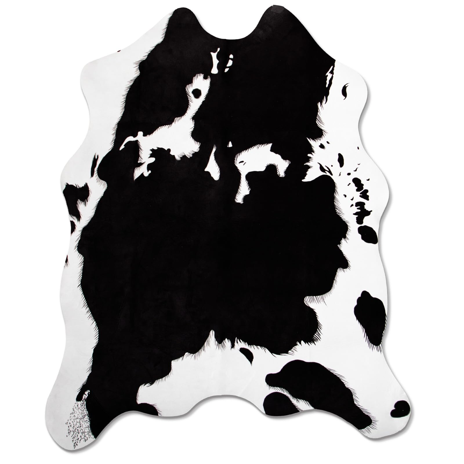 Faux Cowhide Rug Cute Cow Print Animal Area Carpet NonSlip 59×47.2 Inch