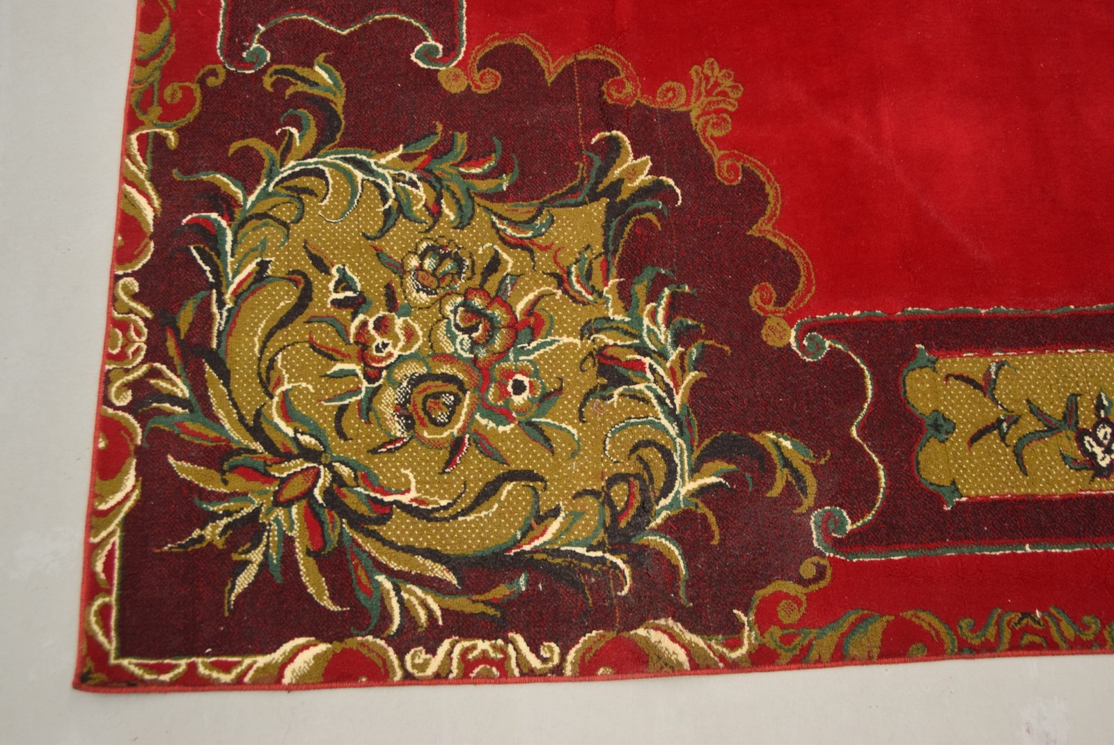Rug, 9×12,3 ft Vintage Rug, Red Oriental Rug Wool