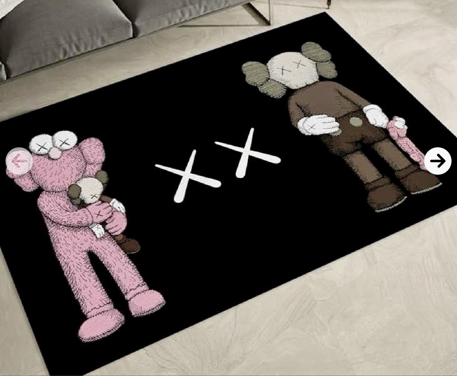 NEW Hypebeast KAWS Area Rug Modern Abstract Carpet Art Decor Rug-Non-Slip Mat
