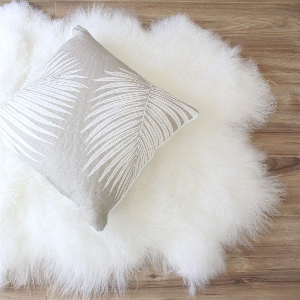 Genuine Tibetan/Mongolian Lambskin Sheepskin Hide Pelt Fur Throw Area Rug Pla…