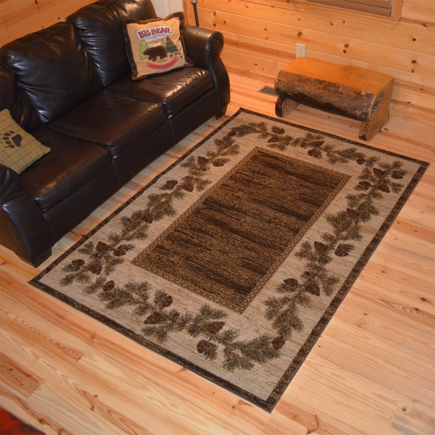 Rug Empire HS6708 Mountain View Area Rug, 3’11” x5’3, Brown