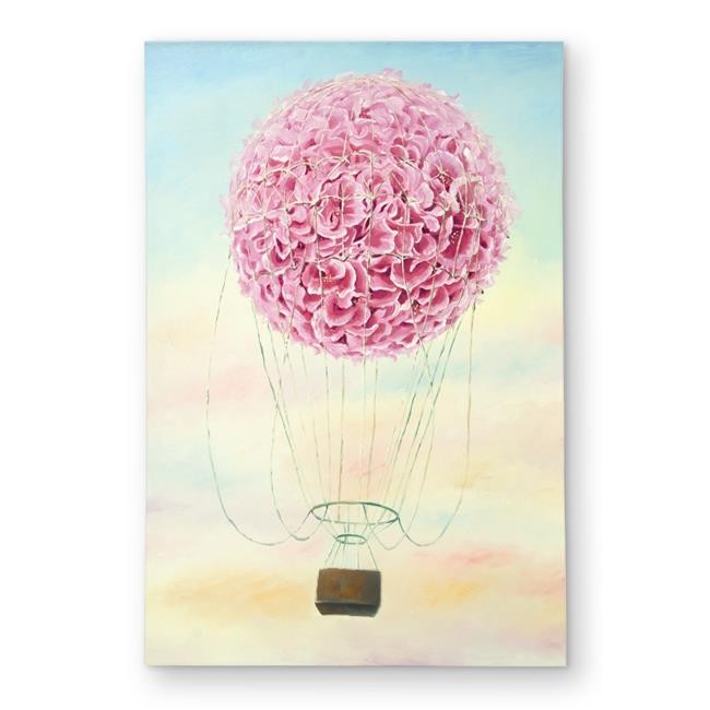 Begin Home Decor C1ROAR23S30QVD 2 x 3 ft. Hot Air Balloon Hydrangea Flowers R…