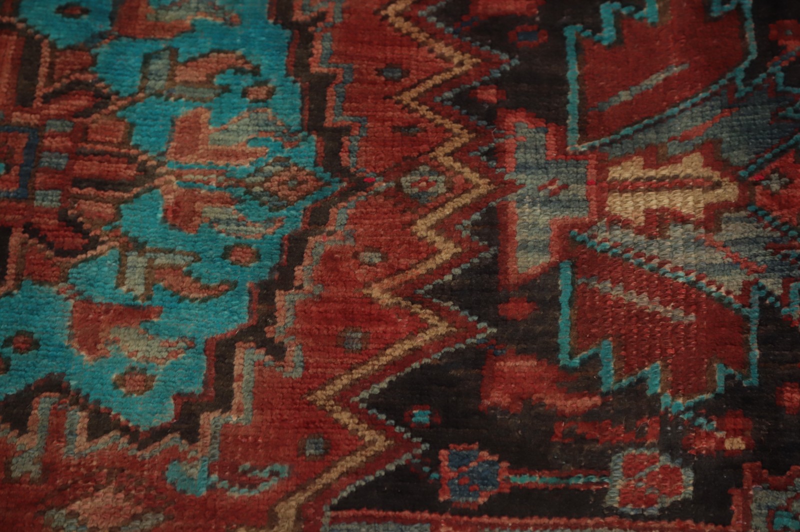 Rust Vintage Geometric Traditional Living Room Area Rug 7×11 ft Hand-knotted