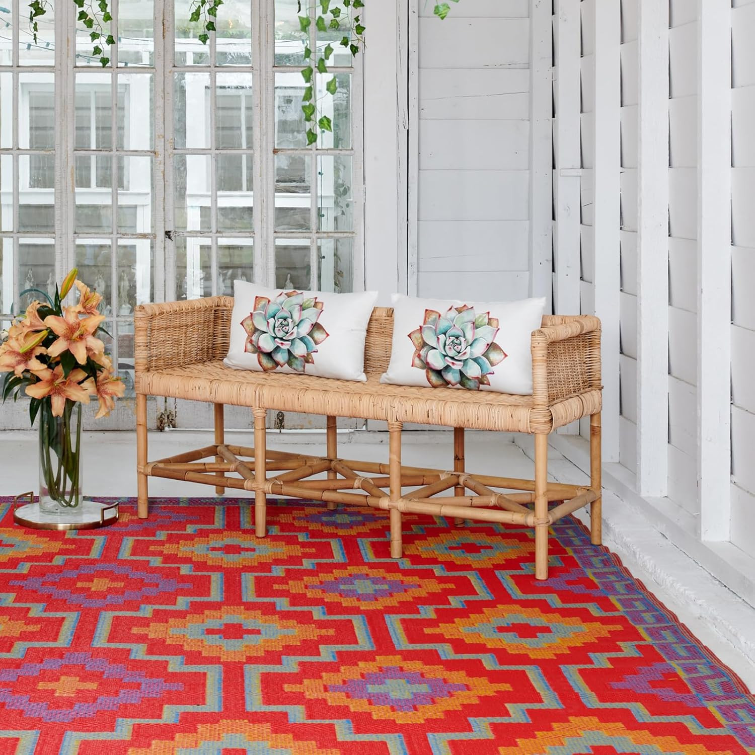 Outdoor Rug – Waterproof, Fade Resistant, Crease-Free – Premium Recycled Plastic