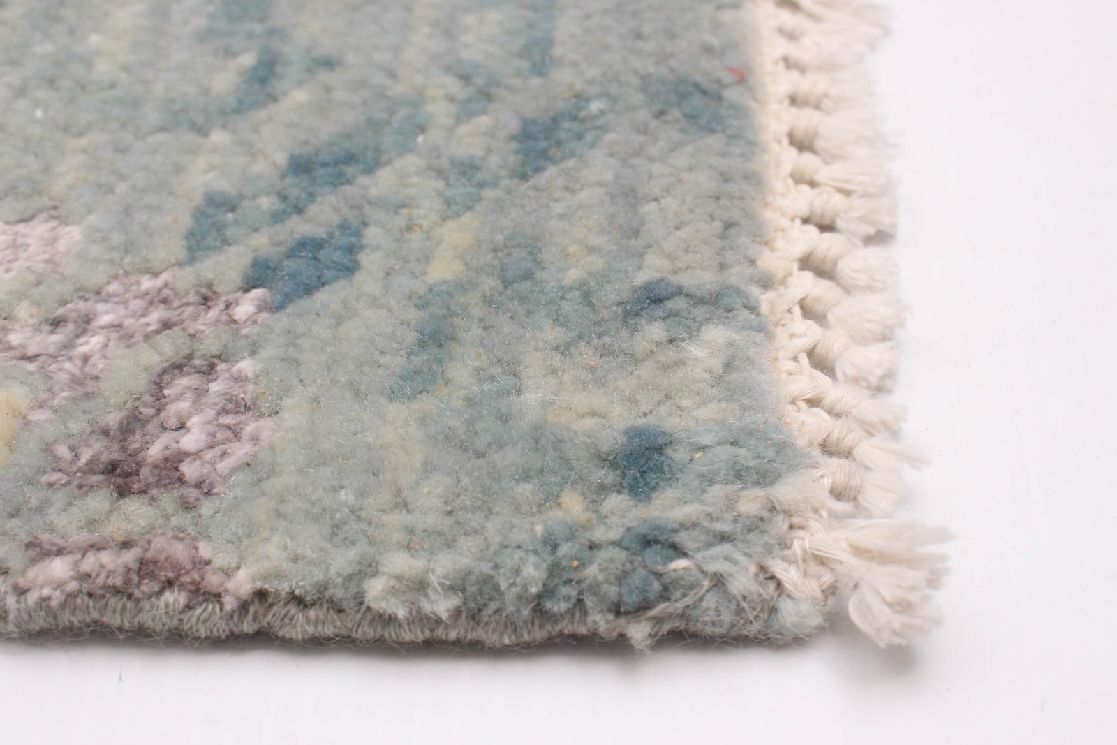 Traditional Light Blue Hand-knotted Area Rug 9’0″ x 12’0″ Oriental Carpet