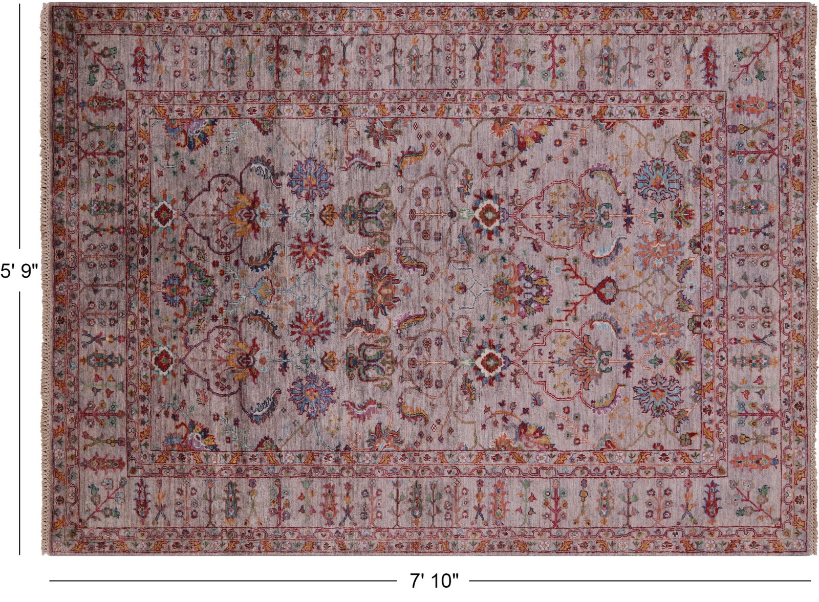 5′ 9″ X 7′ 10″ Hand-Knotted Traditional Rug – Q7612