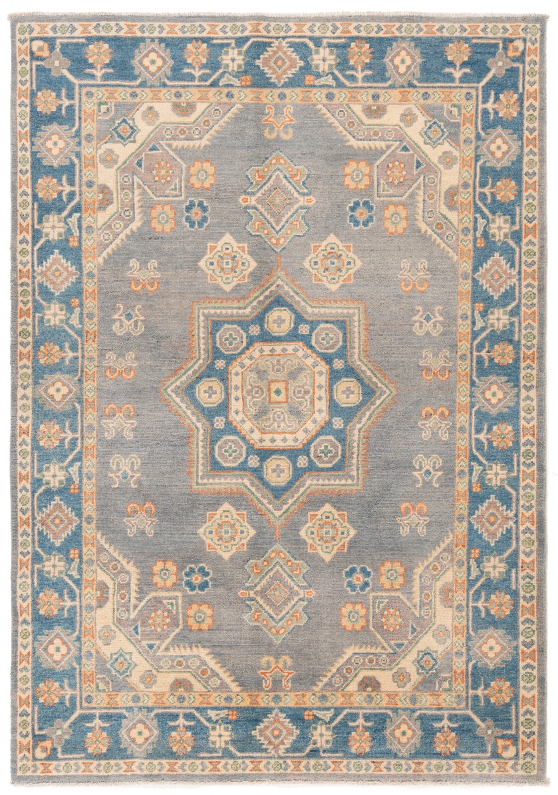 Kazak 69 11/16×49 3/16 in Handwoven Oriental Fine Carpet Rug Grey