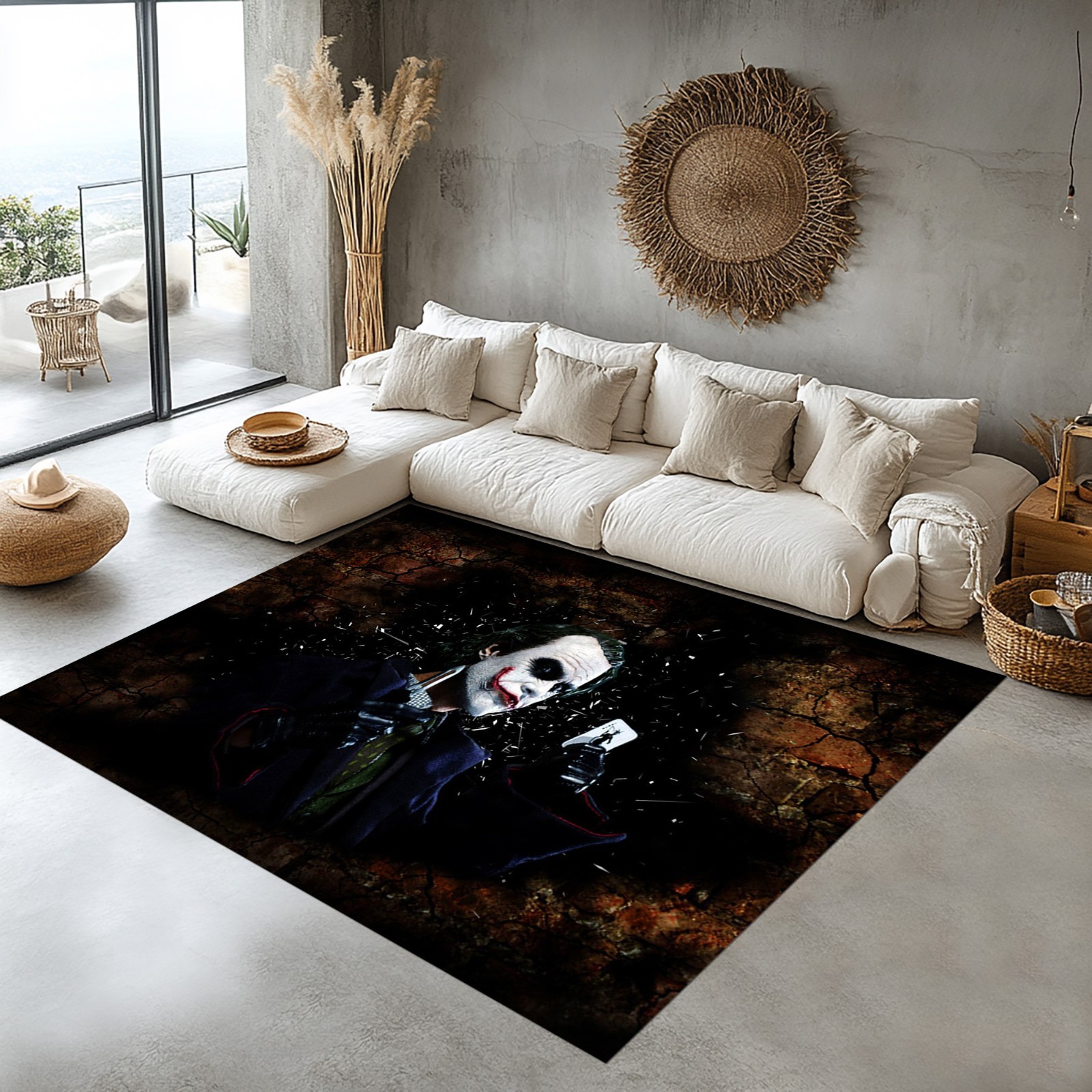 Joker Design Rug,Fan Rug,For Living Room Joker Rug,Joker Non Slip Rug,Joker Rug