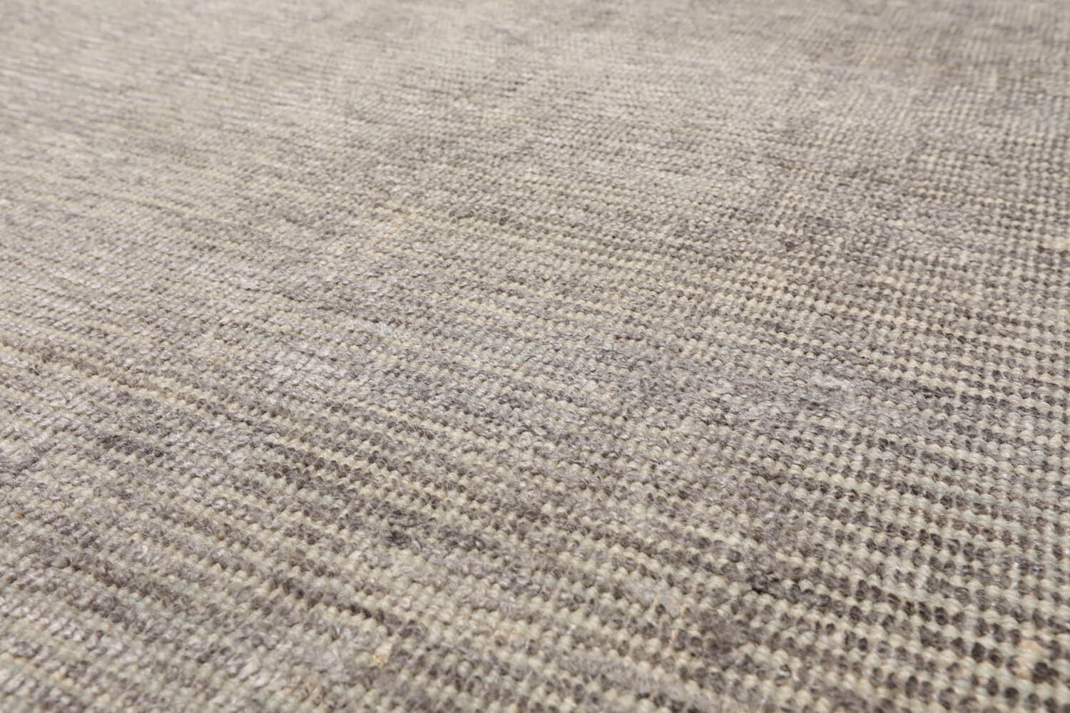 LoomBloom 5’3″x7’7″ Taupe Hand Knotted Modern Contemporary Ribbed Wool Area Rug