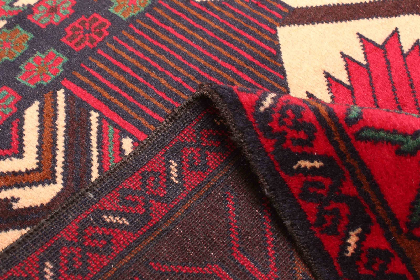 Vintage 2’10” x 4’5″ Traditional Hand Knotted Vegetable Dye Wool Area Rug