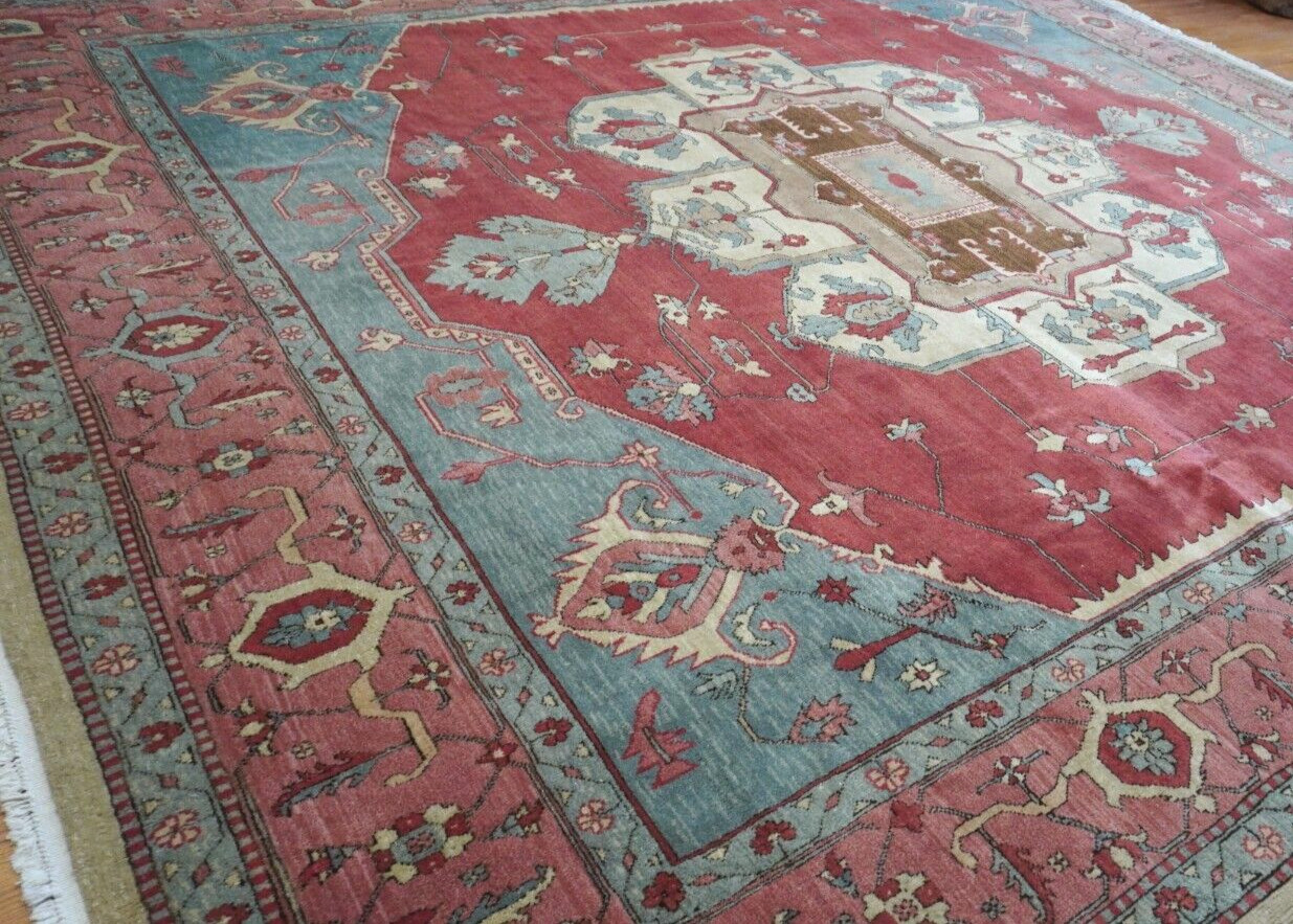 11’5″ x 13′ HERIZZ SERAPII HAND KNOTTED WOOL ROMANIAN ORIENTAL RUG EXCELLENT