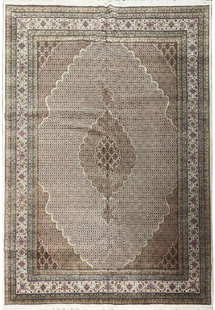 13×20′ Tabriiz Mahii Wool and Silk Quality rug IVORY #F-6335