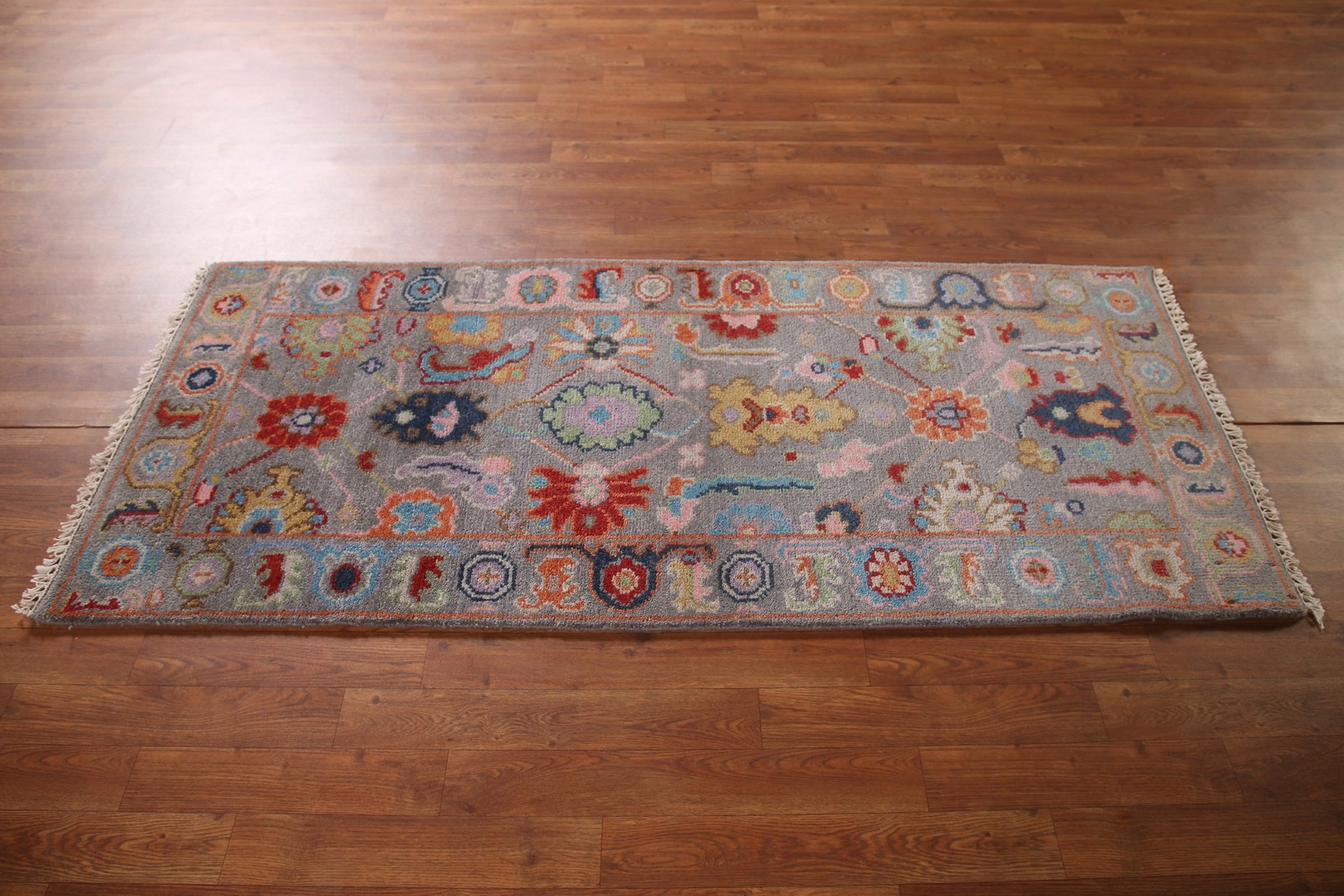 All-Over Oushak Oriental Accent Rug 3×6 Hand-knotted Wool