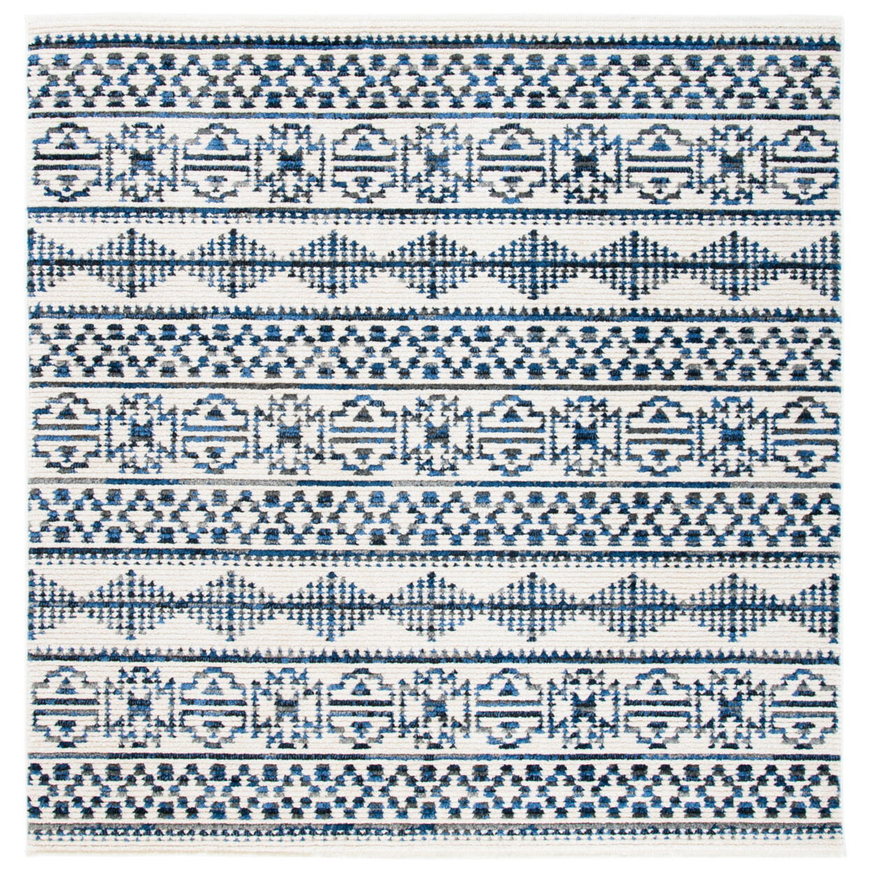 SAFAVIEH Sedona Collection SED807B Ivory / Dark Grey Rug