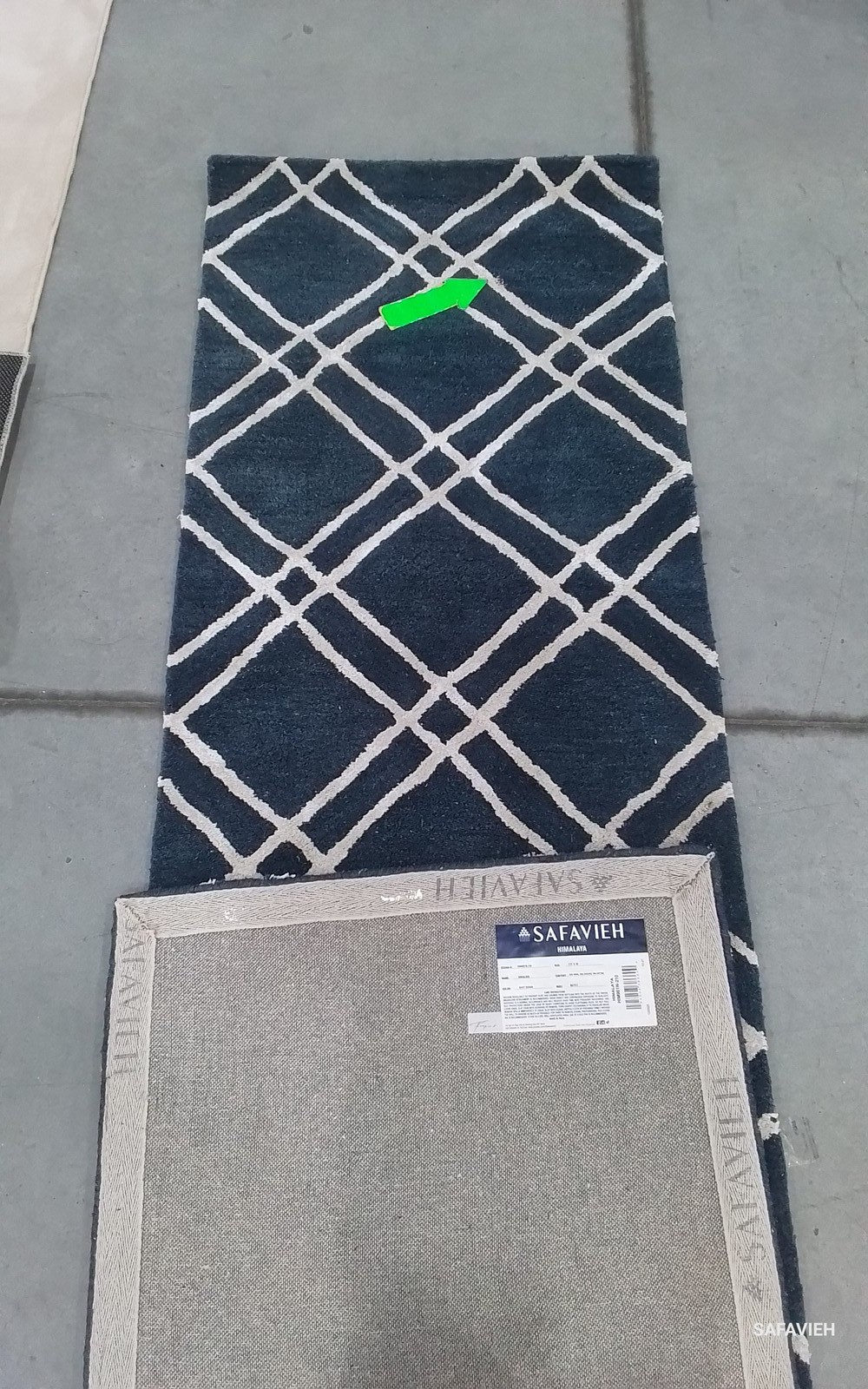 NAVY / SILVER 2′-3″ x 10′-0″ Hole in Rug, Reduced Price 1172802363 HIM901N-210